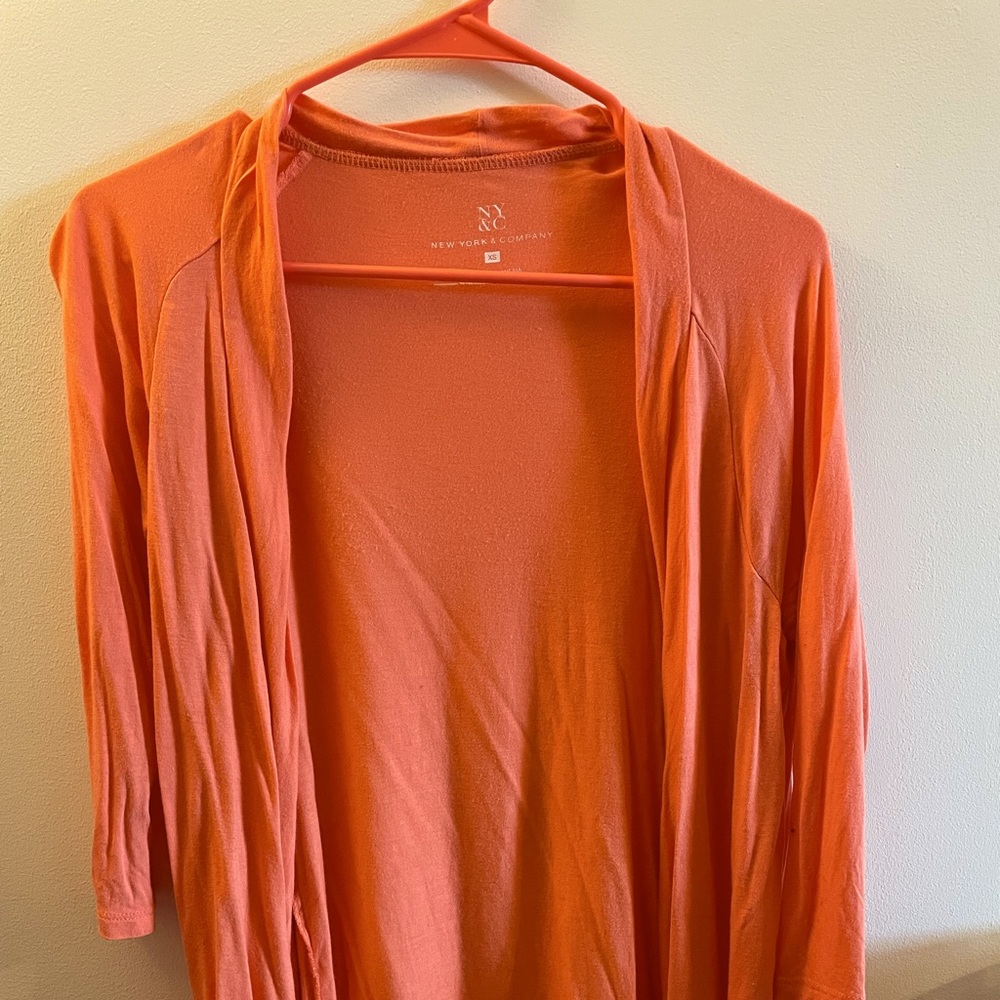 NY&C peach cardigan